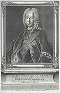 Markgraf Georg Friedrich Karl von Brandenburg-Bayreuth (reg. 1726-1735). Kupferstich um 1745 von Johann Wilhelm Windter (c. 1696-1765). (Österreichische Nationalbibliothek PORT_00061589_01)