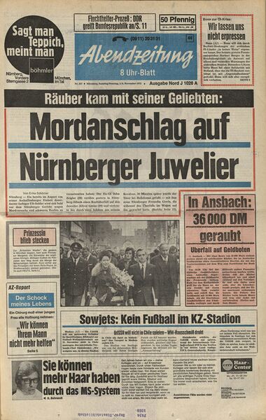 Datei:Titelblatt Abendzeitung 3 4.11.73 Nord.jpg
