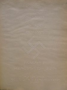 Mein Kampf. Braille issue. Title page, Marburg 1933. (Bayerische Staatsbibliothek - Bavarian State Library, 2 38.44-1,1)