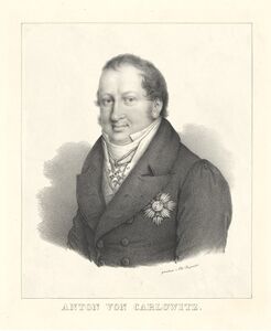 Anton von Carlowitz (1785-1840), seit 1825 Staatsminister des Herzogtums Sachsen-Coburg und Gotha. (Kunstsammlungen der Veste Coburg, Inventarnummer VI,478,1d)