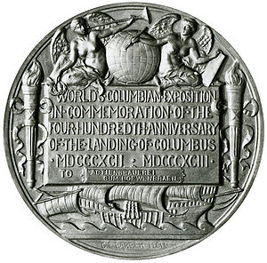 Medaillenauszeichnung der Löwenbrauerei auf der Weltausstellung in Chicago 1893. (Fotografie, Bayerisches Wirtschaftsarchiv F2, 9862)