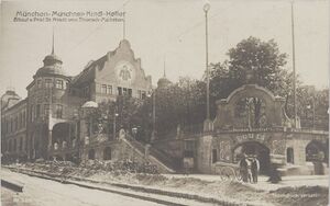 Münchner-Kindl-Keller, Postkarte, 1906. (Haus der Bayerischen Geschichte, bapo-12959)