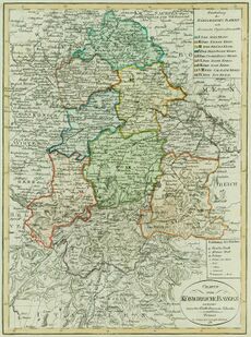 Charte vom Königreiche Bayern nach seiner neuesten Eintheilung vom Jahre 1810, Verlag des geographischen Instituts Weimar. (Bayerische Staatsbibliothek, Mapp. XI,53 d)