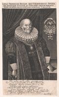 Lukas Friedrich Behaim (1587-1648), Kupferstich von Georg Walch (1610/12-1656). Der Patrizier reiste 1611 nach Jerusalem. Später wurde er Mitglied des Septemvirats, Stadtgerichtsassesor und Kirchenpfleger der Reichsstadt Nürnberg. (Österreichische Nationalbibliothek, PORT_00084147_01)
