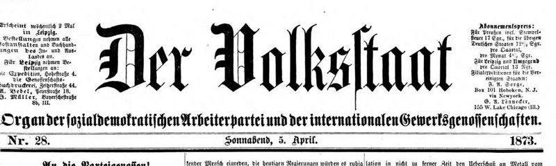 Datei:Zeitschrift Volksstaat 1873.jpg