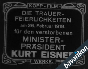 Filmaufnahmen der Trauerfeierlichkeiten anlässlich der Beerdigung Kurt Eisners, 26. Februar 1919 bei bavarikon
