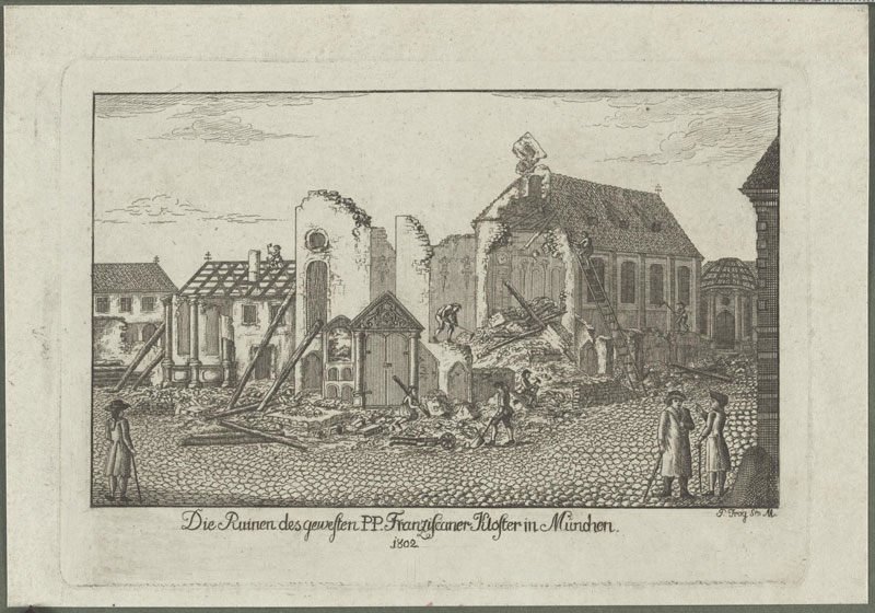 Datei:Trog Franziskanerkloster Muenchen Abbruch 1802 StAM DE-1992-FS-NL-PETT2-2604.jpg