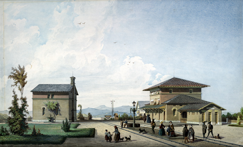 Datei:Bahnhof Schwabmuenchen 1848.jpg