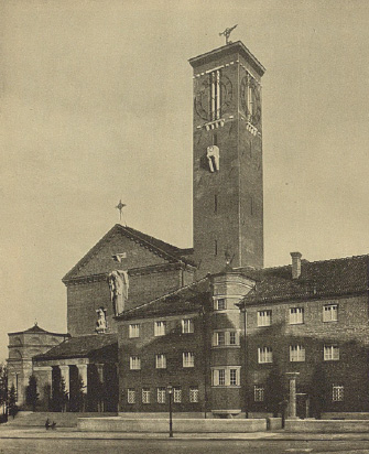 Otho Orlando Kurz, St. Gabriel in München-Haidhausen, 1925 bis 1926. (Foto: Otho Orlando Kurz, aus: Der Baumeister, Nr. 10, 1927, 270)