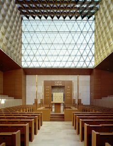 Innenraum der Hauptsynagoge "Ohel Jakob" am Münchner Jakobsplatz. (Foto: Ulrike Grothe)