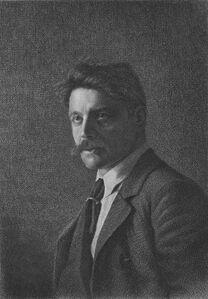 Der Schriftsteller Jakob Wassermann (1873-1934), 1903. Druck nach einer Radierung von Johann Lindner, 1903. (Bayerische Staatsbibliothek, Bildarchiv port-022553)