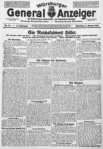 Würzburger General-Anzeiger Nr. 50 (31.1.1933) (Main-Post GmbH)