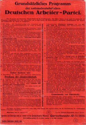 Nationalsozialistische Deutsche Arbeiterpartei (NSDAP), 1920 ...