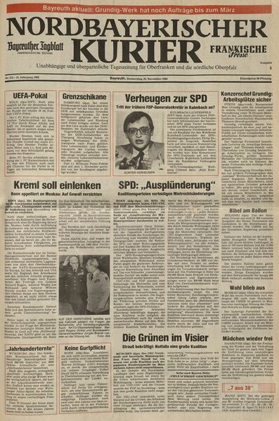 Datei:Titelblatt Nordbayerischer Kurier 25.11.82.jpg