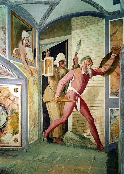 Datei:Trausnitz Wandmalerei Narrentreppe.jpg