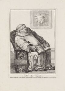 Das Bild eines feisten, schlafenden Mönchs war vor 1800 ein beliebtes Spottbild der antimonastischen Propaganda. Kupferstich nach einer Zeichnung von Joseph Franz von Goez (1754-1815), 1784. (Staatliche Graphische Sammlung München, 159920 D)