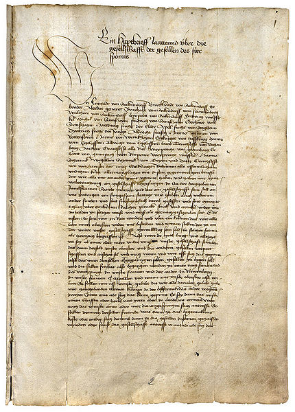 Datei:Gesellschaftsbuch Abschrift Stiftungsbrief Satzung.jpg