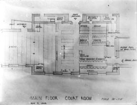 Plan für den Umbau des Schwurgerichtssaals. (Bayerische Staatsbibliothek, Fotoarchiv Hoffmann)
