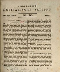 "Ritter Gluck" erschien 1809 in der Allgemeinen musikalischen Zeitung. Die Abbildung zeigt die erste Seite der Erzählung. (Bayerische Staatsbibliothek, 4 Mus.th. 1800-11)