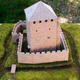 Abenberg, Turemburg, um 1130. Modell. (Foto: AMOS-Büro für Burgenforschung)