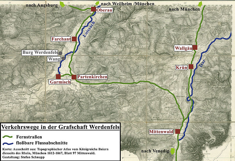 Datei:Karte Werdenfels Verkehrswege.jpg