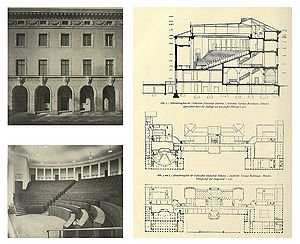 German Bestelmeyer, Erweiterungsgebäude für die Technische Universität in München 1922-1926. Abb. aus: Wasmuths Montashefte für Baukunst 14 (1930), 13-15. (Bayerische Staatsbibliothek, 4 A.civ. 102 g-14)