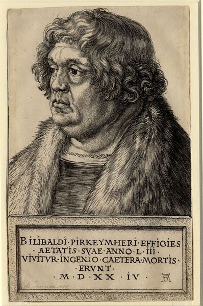 Datei:Kupferstich Duerer Pirckhemer 1524.jpg