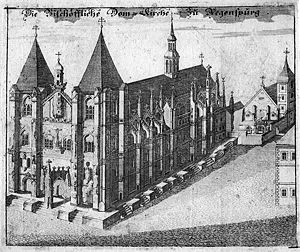 Der Dom auf einem Kupferstich um 1600. (Bayerische Staatsbibliothek, Bildarchiv port-002869)