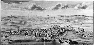 Wunsiedel, Kupferstich, um 1725. (Sammlung des Historischen Vereins für Oberfranken)