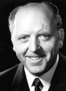 Bruno Merk (CSU, 1922–2013, Innenminister 1966–1977). (Bildarchiv Bayerischer Landtag)