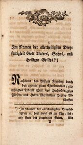 Die Neueste Freysingische Wahlkapitulation vom 26sten Hornungs 1790, [1791]. (Bayerische Staatsbibliothek, Bavar. 2831)
