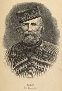 Giuseppe Garibaldi (1807-1882). (Abb. aus: Constantin Bulle, Geschichte des Zweiten Kaiserreiches und des Königreiches Italien, Berlin 1890, n. 314.)
