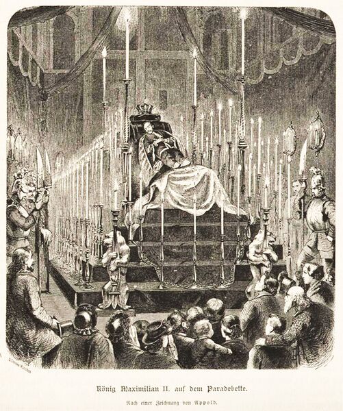 Datei:Aufbahrung Koenig Max II.jpg