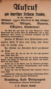 Werbeplakat des Freikorps Epp. (Bayerische Staatsbibliothek, 4 H.un.app. 219 t-1/145)