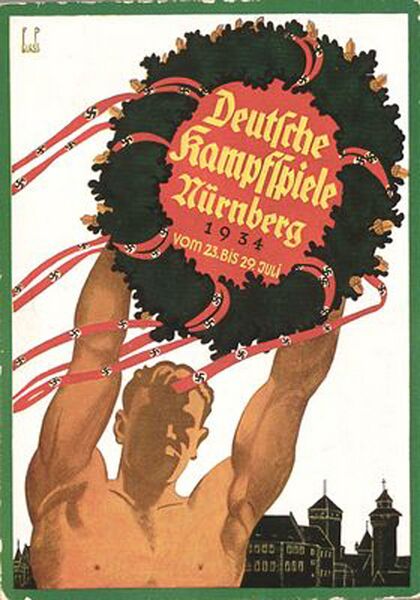 Datei:Deutschen Kampfspiele Nuernberg Siegerrosette 1934.jpg