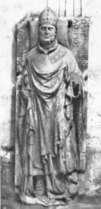 Das Grabmal Bischof Manegolds (gest. 1303) ist das erste, welches das Schwert zeigt. (aus: Valentin Clemens Hessdörfer, Der Dom von Würzburg und seine Denkmäler, Würzburg 1902, 27)