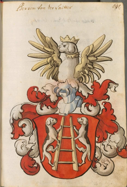 Datei:Das Wappen der Herren von der Leiter (Bayerische Staatsbibliothek, Cod.icon. 312 c).png