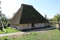 Zweireihiges hohes Innengerüst, Vollwalm, Stube, 1367 d, Höfstetten, jetzt Freilandmuseum Bad Windsheim. Fotografie Frank Boxler. (Freilandmuseum Bad Windsheim)