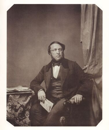 Ludwig Freiherr von der Pfordten war von 1849 bis 1859 und erneut 1864 bis 1866 Minister des Äußern und Vorsitzender des bay. Ministerrates. Foto von Franz Hanfstaengl (1804–1877), um 1860. (Münchner Stadtmuseum, Sammlung Fotografie, FM-85-101-67)