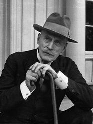 Der Schriftsteller und Literaturnobelpreisträger Knut Hamsun (1859-1952, Nobelpreisträger 1920). Fotografie der Firma Heinrich Hoffmann, 1944. (Bayerische Staatsbibliothek, Bildarchiv hoff-1504)