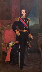 Ferdinand II. (1816-1885) wurde 1837 Titualrkönig von Portugal. Gemälde von Joseph Layraud (1833–1913), 1877. Pena Palace, Sintra, Portugal. (Gemeinfrei via Wikimedia Commons)