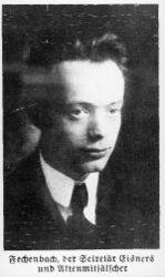 Felix Fechenbach (USPD, 1894-1933), Mitglied des Landessoldatenrats und der Provisorischen Nationalversammlung. (Bayerische Staatsbibliothek, Bildarchiv hoff-989)