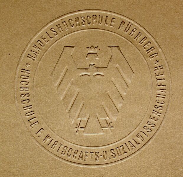 Datei:Siegel Handelshochschule Nuernberg 1925.jpg