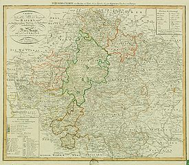 Charte von dem Nordwestlichen Theile des Königreichs Bayern, dem Grossherzogthume Würzburg, dem Fürstenthume Aschaffenburg, ... Weimar 1807. (Bayerische Staatsbibliothek, Mapp. XI,96 yf)
