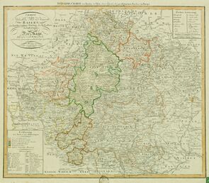 Charte von dem Nordwestlichen Theile des Königreichs Bayern, dem Grossherzogthume Würzburg, dem Fürstenthume Aschaffenburg, ... Weimar 1807. (Bayerische Staatsbibliothek, Mapp. XI,96 yf)