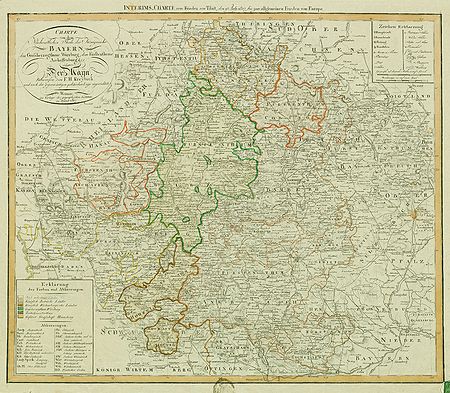 Charte von dem Nordwestlichen Theile des Königreichs Bayern, dem Grossherzogthume Würzburg, dem Fürstenthume Aschaffenburg, ... Weimar 1807. (Bayerische Staatsbibliothek, Mapp. XI,96 yf)
