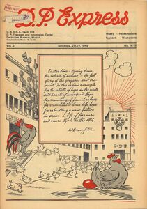 Easter edition of the D.P.-Express, Saturday 20 April 1946. (Bayerische Staatsbibliothek, Film R 95.688-13)