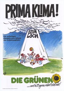 Wahlplakat der Grünen, 1990. (© Espermüller)