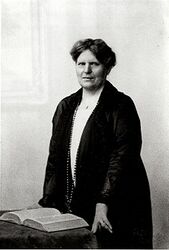 Luise Kiesselbach (DDP, 1863-1929), Vertreterin des Hauptverbands bayerischer Frauenvereine in München im Provisorischen Nationalrat. (Quelle: Johannes Herwig-Lempp)