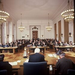 Vollsitzung des Bayerischen Senats 1987. (Bildarchiv Bayerischer Landtag)